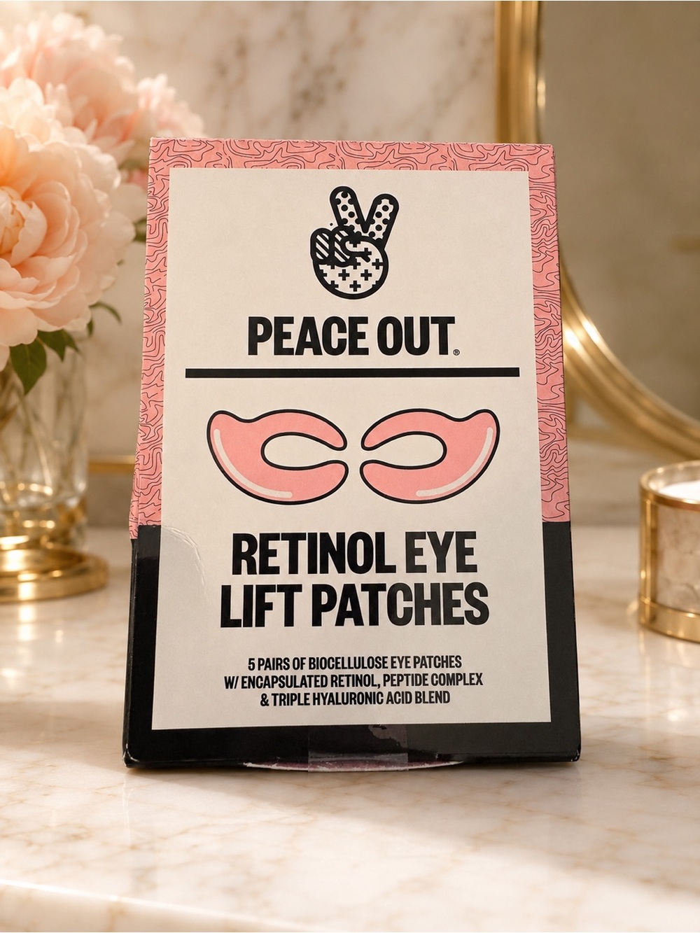 Peace Out Retinol Eye Lift Patches 5 Pairs Retinol + Hyaluronic Acid